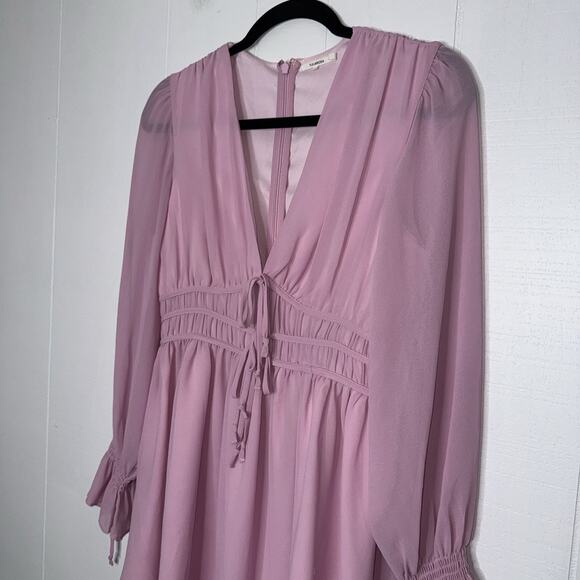 Tularosa Revolve Women’s Isla Dress Mini Long Sleeve Lilac Pink Size Small - Picture 3 of 5